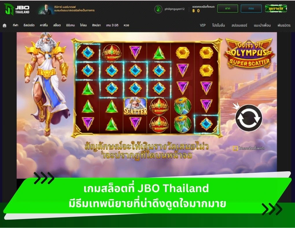 เกมสล็อตที่ JBO Thailand มีธีมเทพนิยายที่น่าดึงดูดใจมากมาย