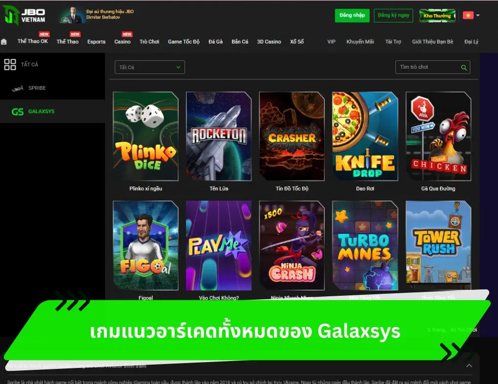 เกมแนวอาร์เคดทั้งหมดของ Galaxsys