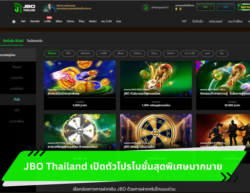 JBO Thailand เปิดตัวโปรโมชั่นสุดพิเศษมากมาย.webp